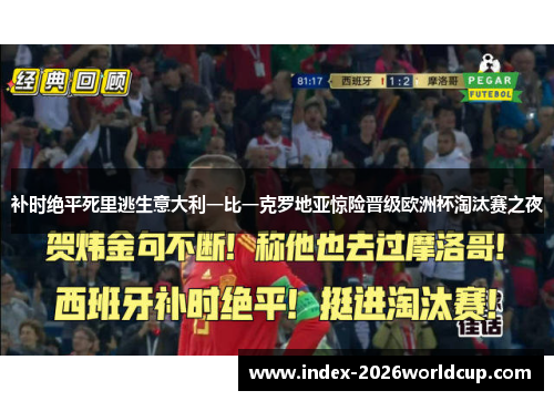 补时绝平死里逃生意大利一比一克罗地亚惊险晋级欧洲杯淘汰赛之夜
